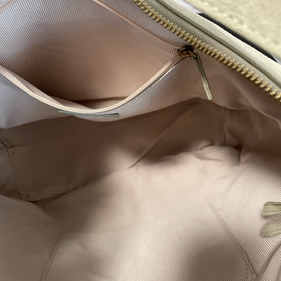 Margot Cream Shoulder Bag Hobo genuine suede leather - Picture 10 of 12